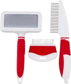 YUNICS® Hondenborstel Set - Hondenkam - Klittenkam – Slicker - Borstelset – Hondenhaar - Haarverzorging - Dierenverzorging - 3 Delig