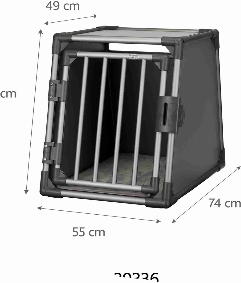 Trixie Vervoersbox Aluminium Grafiet - M 74X55X61 CM - Afbeelding 8