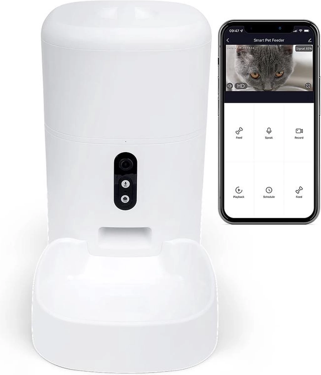LSC Automatische Voerbak - Voerautomaat - Voederbak Kat & Hond - Camera, App En WiFi - Wit - Afbeelding 6