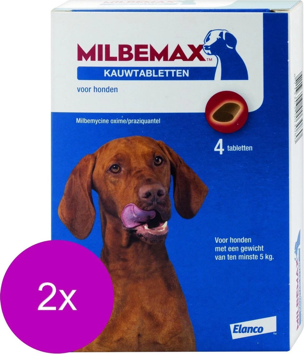 Elanco Milbemax Kauwtablet Hond Vanaf 5kg - Anti Wormenmiddel - 2 X 28 G 4 Stuks Vanaf 5 Kg - Afbeelding 3