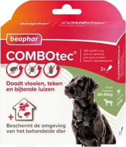 Beaphar Combotec Anti Vlooien En Teken Druppels Hond 20-40 Kg 2 Pipetten