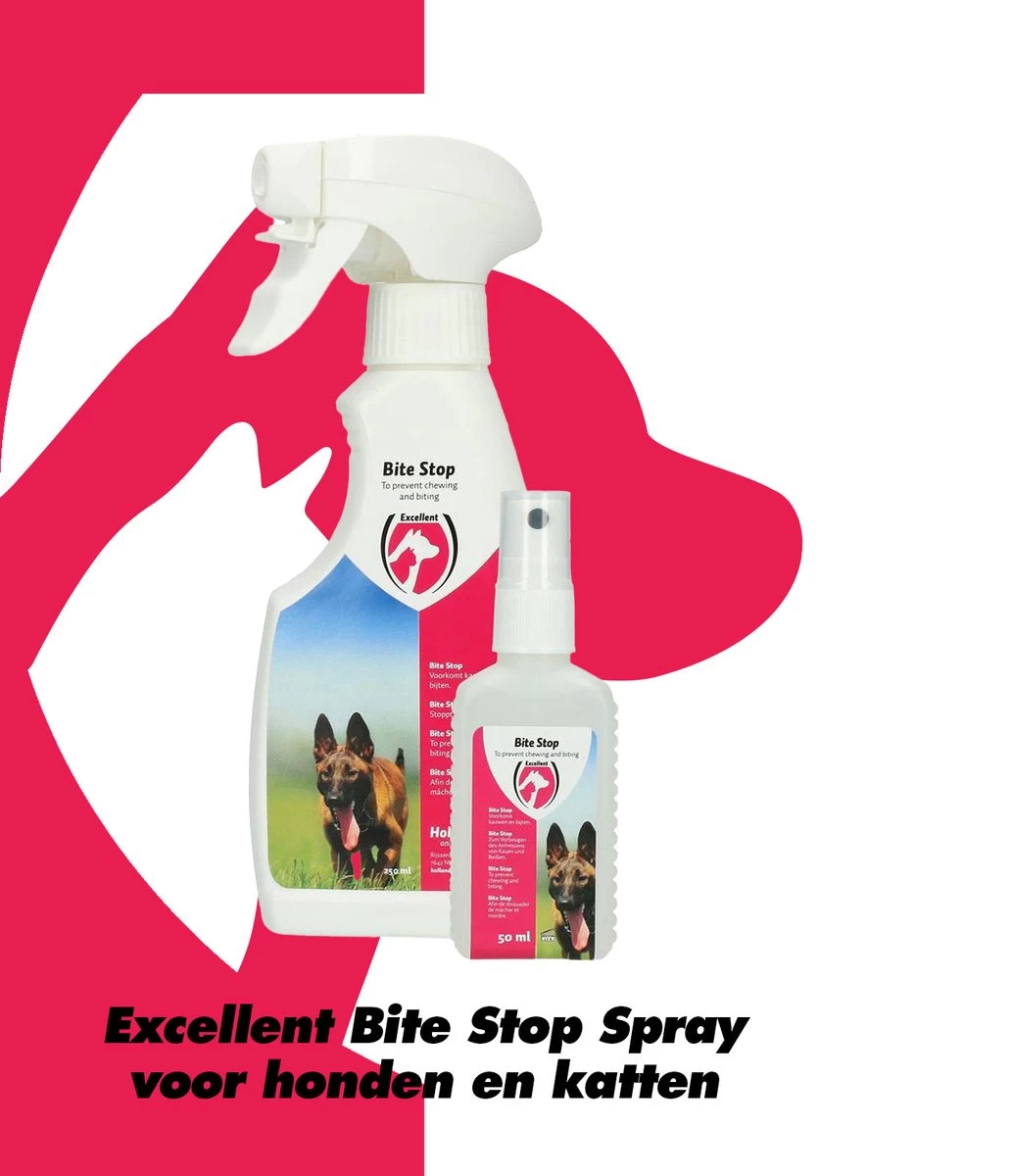 Excellent Bite Stop Spray – Voor Binnenshuis Gebruik – Voor Het Trainen Van Huisdieren – Tegen Kauwen En Bijten – Afleveren Van Gewoontes Van Je Hond – Veilig Voor Mens En Dier – 250ml - Afbeelding 2