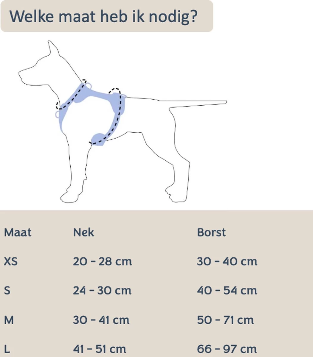 Pood Anti-Trek Hondentuig - Verstelbaar Stijlvol Hondenharnas - Y Tuig - XS Kleine Hond - Beige - Afbeelding 4