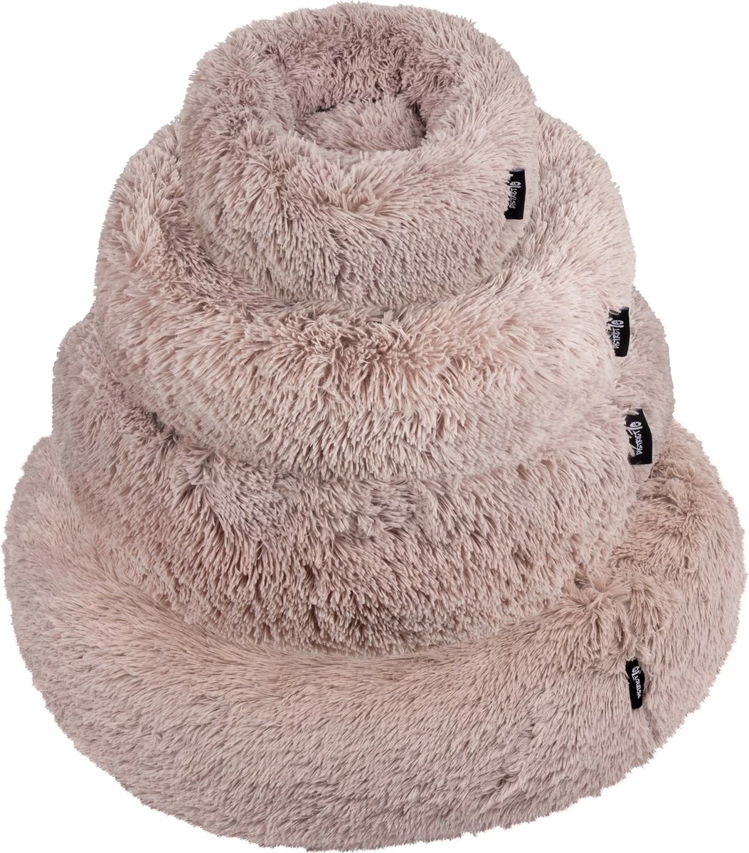 District 70 FUZZ - Hondenmand Comfortabel En Zacht Pluche - Zand, Oudroze, Donkergrijs En Lichtgrijs In S/M/L/XL - Maat: Medium, Kleur: Zand - Afbeelding 6