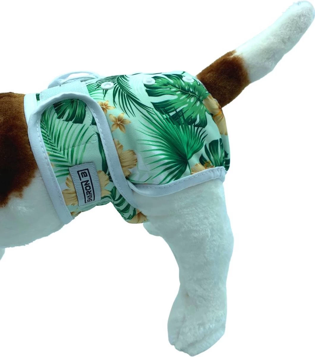 Loopsheidbroekje Hond - Bloemenprint - Maat XXL - Voor Grote Teefjes - Herbruikbaar - Hondenbroekje - Hondenluier - Loopsheid - Ongesteldheid - Voorkomt Ongewenste Zwangerschappen Bij Teefjes - Milieuvriendelijk - Verantwoord - Perfecte Pasvorm - Afbeelding 2