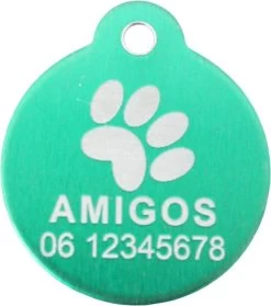 Hondenpenning - Rond Met Oog - Diverse Kleuren