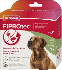 Beaphar Fiprotec Anti Vlooien En Tekenmiddel - Hond 20-40 Kg - 3 Pipetten