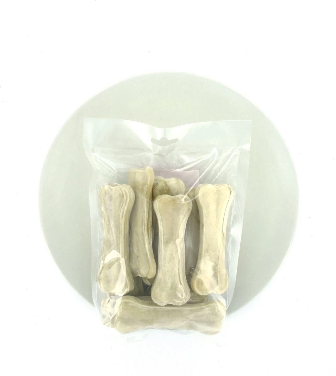 Geperste Kauwbot 10cm 10 Stuks - Hondensnacks - Hondenbot - Kauwbotten - Kauwsnacks - Kleine Hond - Afbeelding 2