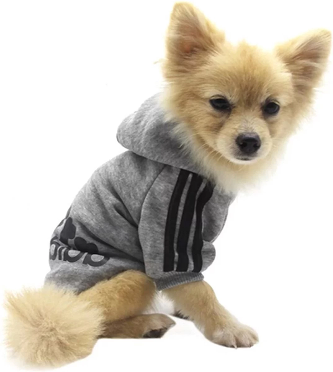 Adidog Hoodie - Hondentrui Maat XXL - Blauw - Hondenkleding - Gewicht Hond 5 Tot 7 KG - Afbeelding 4