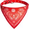 Halsband Voor Kleine Hond Of Kat - Honden Bandana Sjaal - Rood - Voor Puppy Of Kitten - 34x1cm