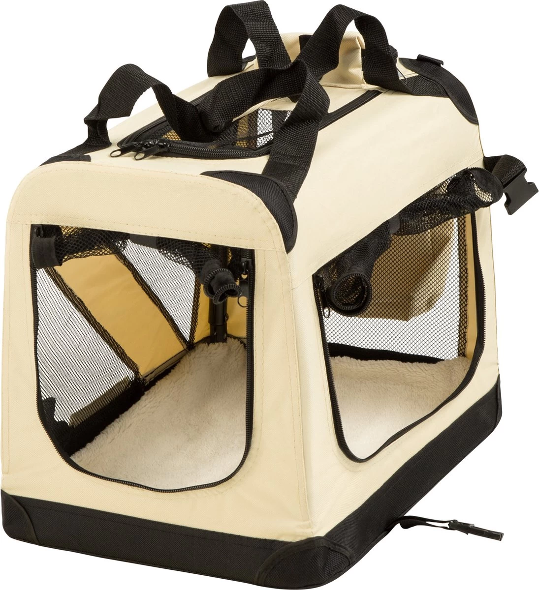 Autobench Nylon Bench Hond - Beige/Zwart - 68 X 41 X 51 Cm - Afbeelding 2