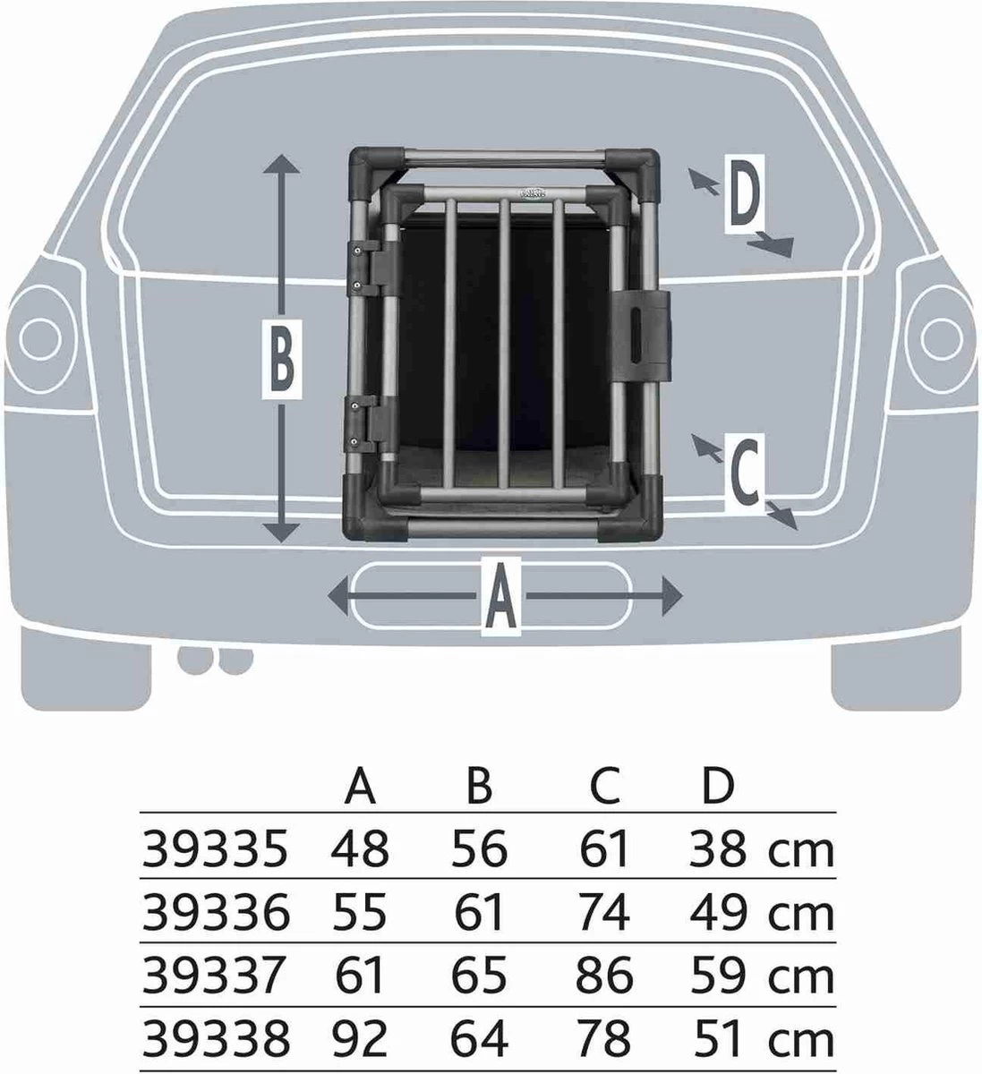 Trixie Vervoersbox Aluminium Grafiet - S 61X48X56 CM - Afbeelding 5
