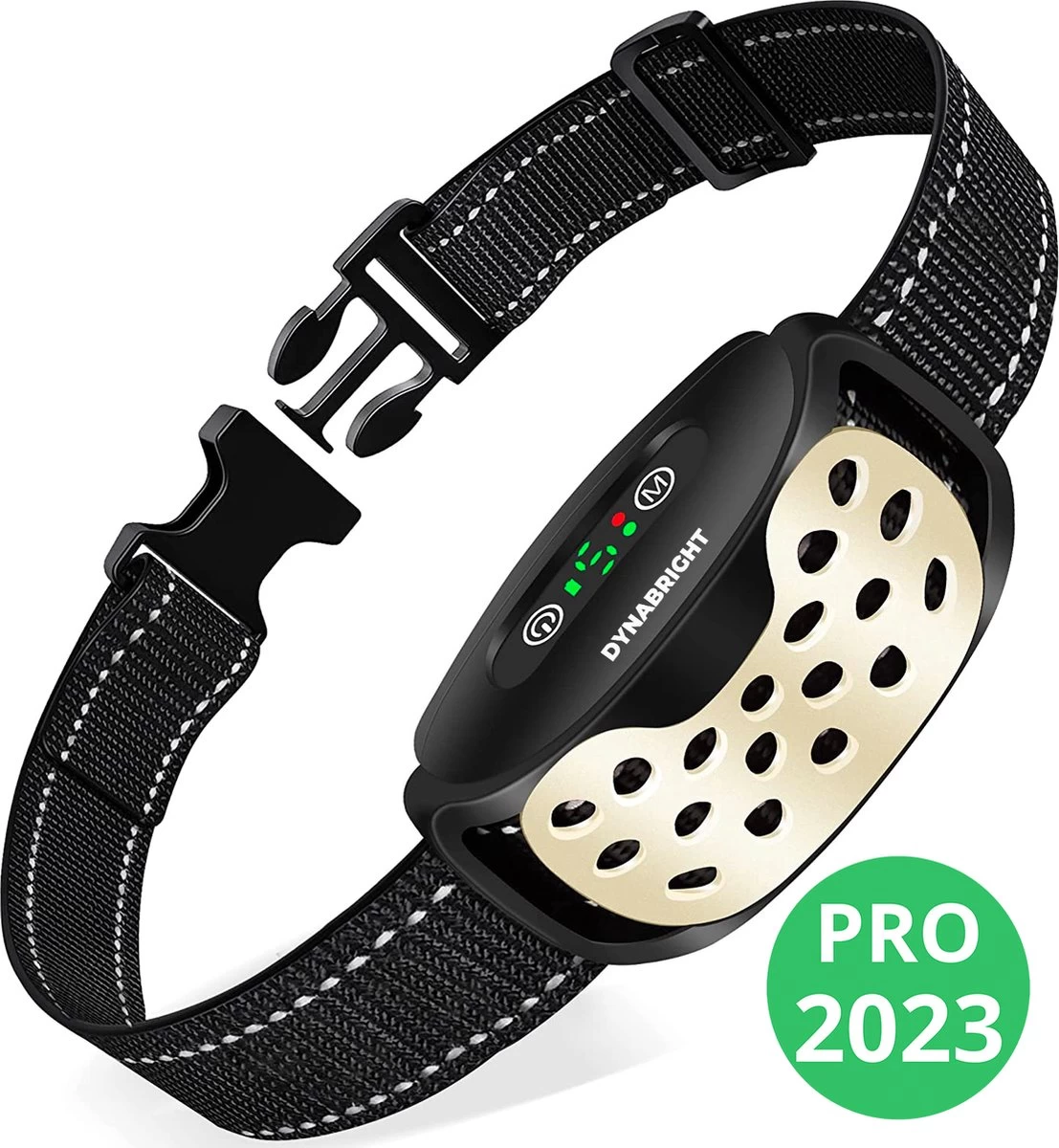 DynaBright Anti Blafband Voor Honden - 3-70KG - Diervriendelijk - Zonder Schok - Vibratie En Audio - Anti Blaf Band