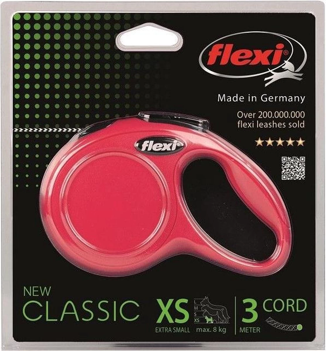 Flexi New Classic Koord - Hondenriem - Rood - S - 8 M - (<12 Kg) - Afbeelding 13