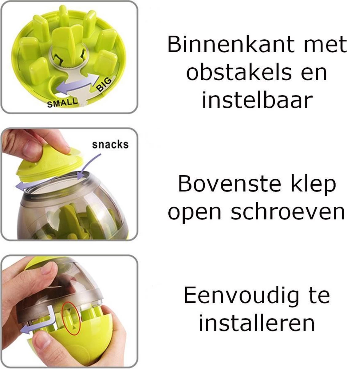 Mister Mill Speelbal - Honden Speelgoed Intelligentie - Voerbal - Snackbal Hond Kat – Interactieve Hond Kat - Voer EI - Afbeelding 2