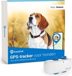 Tractive GPS DOG 4 - GPS Tracker Voor Honden & Activiteitenmonitor - Past Op Meeste Halsbanden - Wit