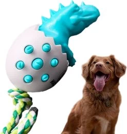 TocaDino - Kauwspeelgoed - Honden - Speelgoed Voor Honden - Reiniging - Dental - Blauw