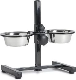 Beeztees Standaard - Dinerset Hond - Zwart - 13 Cm