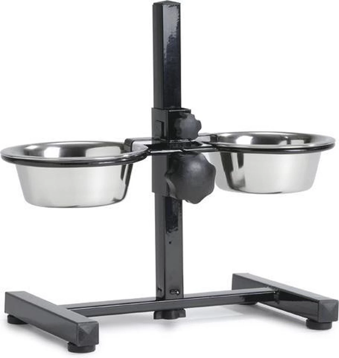Beeztees Standaard - Dinerset Hond - Zwart - 13 Cm