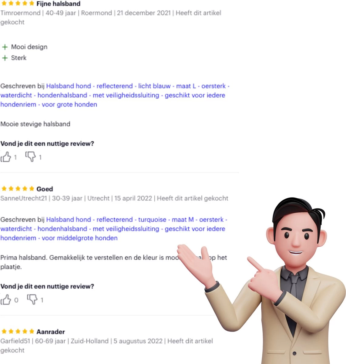 Halsband Hond - Reflecterend - Zwart - Maat M - Oersterk - Waterdicht - Hondenhalsband - Met Veiligheidssluiting - Geschikt Voor Iedere Hondenriem - Voor Middelgrote Honden - Afbeelding 6