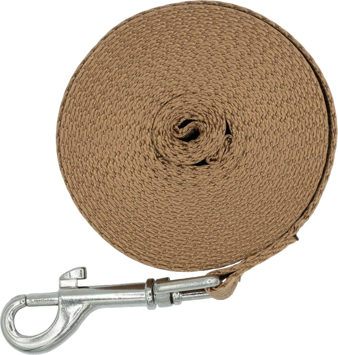 Hondenriem 5 Meter | Gerecycled Nylon | Lange Lijn | Trainingslijn | 2cm | Bruin - Afbeelding 2