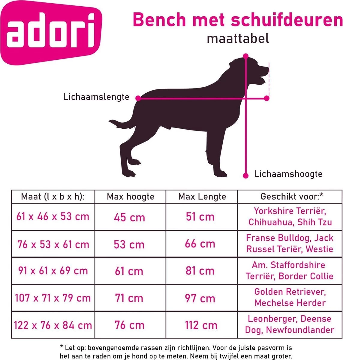 Adori Bench Met Schuifdeuren Zwart - Hondenbench - 107x71x79 Cm - Afbeelding 4