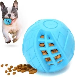 Nobleza Honden Speelgoed - Hondenspeeltjes - Hondenbal - Hondenspeelgoed - Honden Bal - Snackbal Hond - Kauwspeelgoed - Blauw - 8 Cm