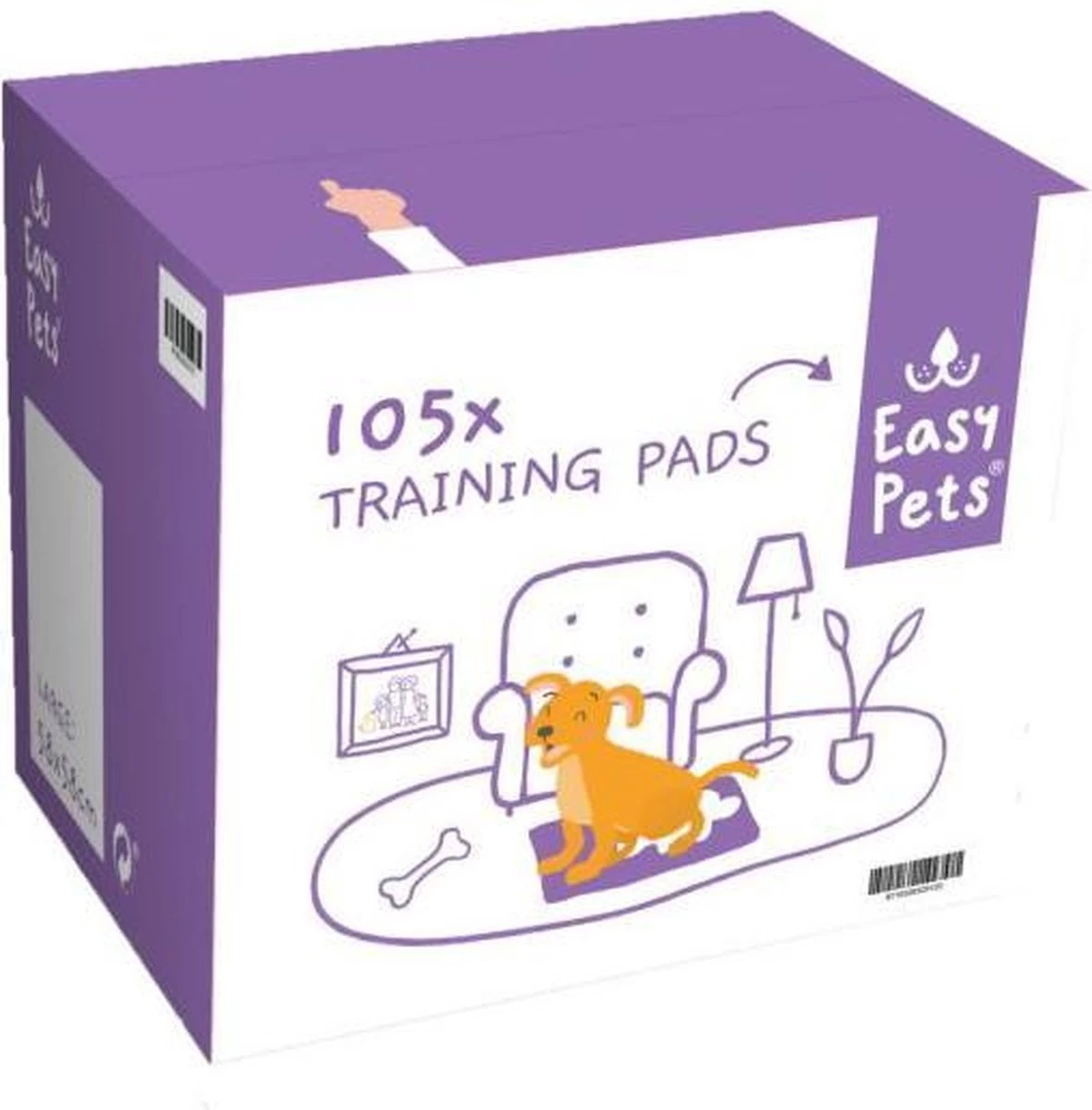 Easypets Puppy Training Pads - Zindelijkheidstraining - Hondentoilet - 58 X 58 Cm - 105 Stuks - Afbeelding 5