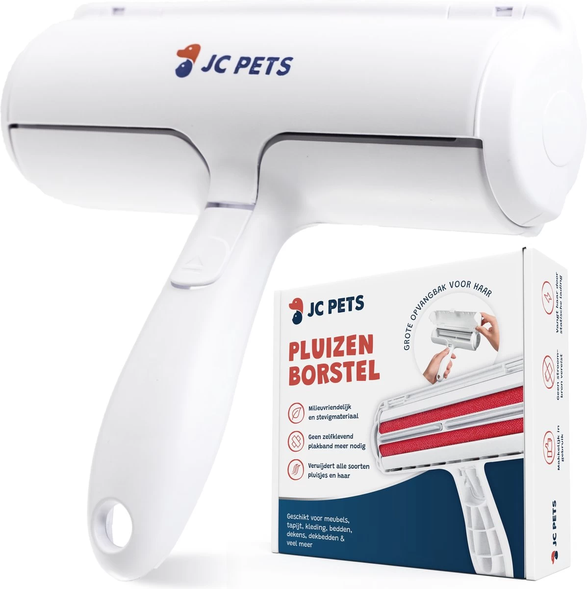 JC Pets Premium Pluizenborstel - Huisdierhaar Verwijderaar – Pluizenverwijderaar – Honden En Kattenhaar Verwijderaar - Ontpluizer - Pluizenroller