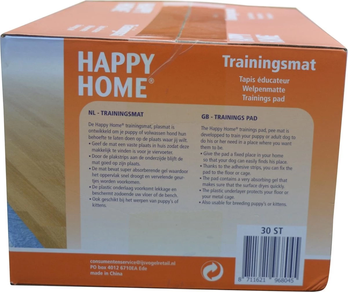 Happy Home Trainingsmat - Zindelijkstraining - 30 Stuks - 60X60 Cm - Afbeelding 2