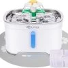 Qumax RVS Drinkfontein Voor Kat Met 3 Filters & Matje - Water Fontein - Waterdispenser - Waterautomaat - 2,5 L