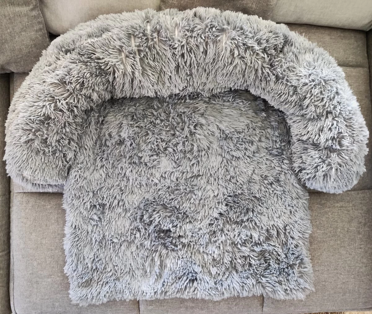 Kussen Voor Hond Of Meerdere Katten | Fluffy Dierenkussen Van Pluche | Kat | Bank | Mand | Hondenmand Of Kattenmand | Hondendeken & Bankbeschermer Max. 20 Kg | Donkergrijs | Maat L - Afbeelding 2