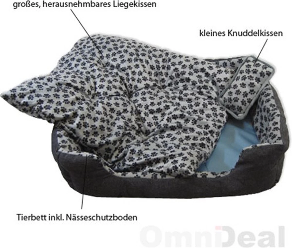 Eyepower Hondenbed 82x70x20 Cm Hondenkussen Wasbaar Dierenkussen Dierlijk Bed Kattenbed Kattenbed... - Afbeelding 4