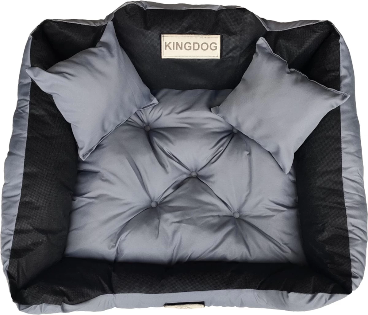 KingDog - Groot Honden- En Kattenbed 75 X 65 | Donkergrijs - Maat M - Afbeelding 8