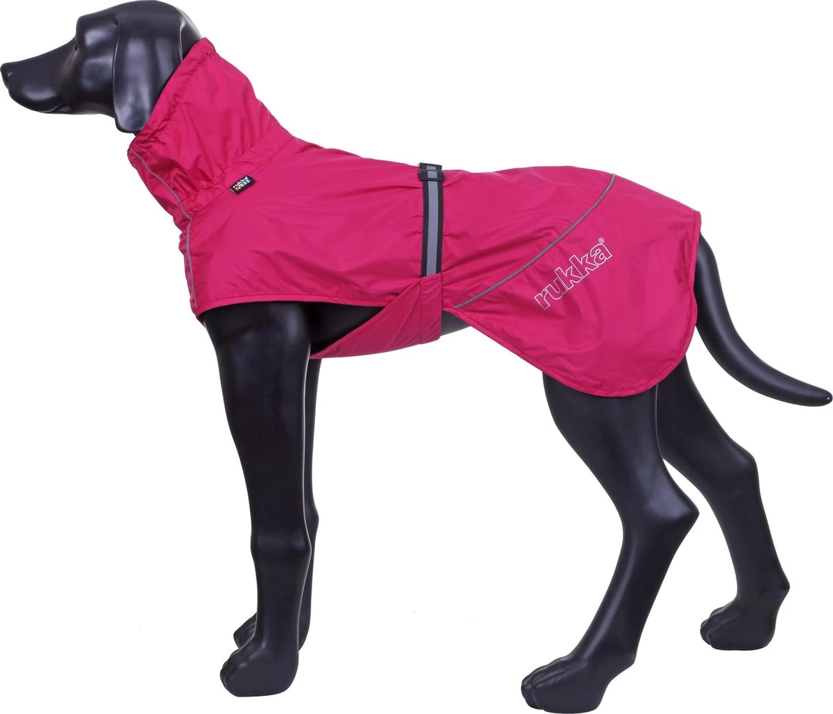 Rukka Pets Hase Raincoat - Lichtgewicht Hondenregenjas - In 2 Kleuren En 9 Maten - Kleur: Roze, Maat: Maat 40 - Afbeelding 15