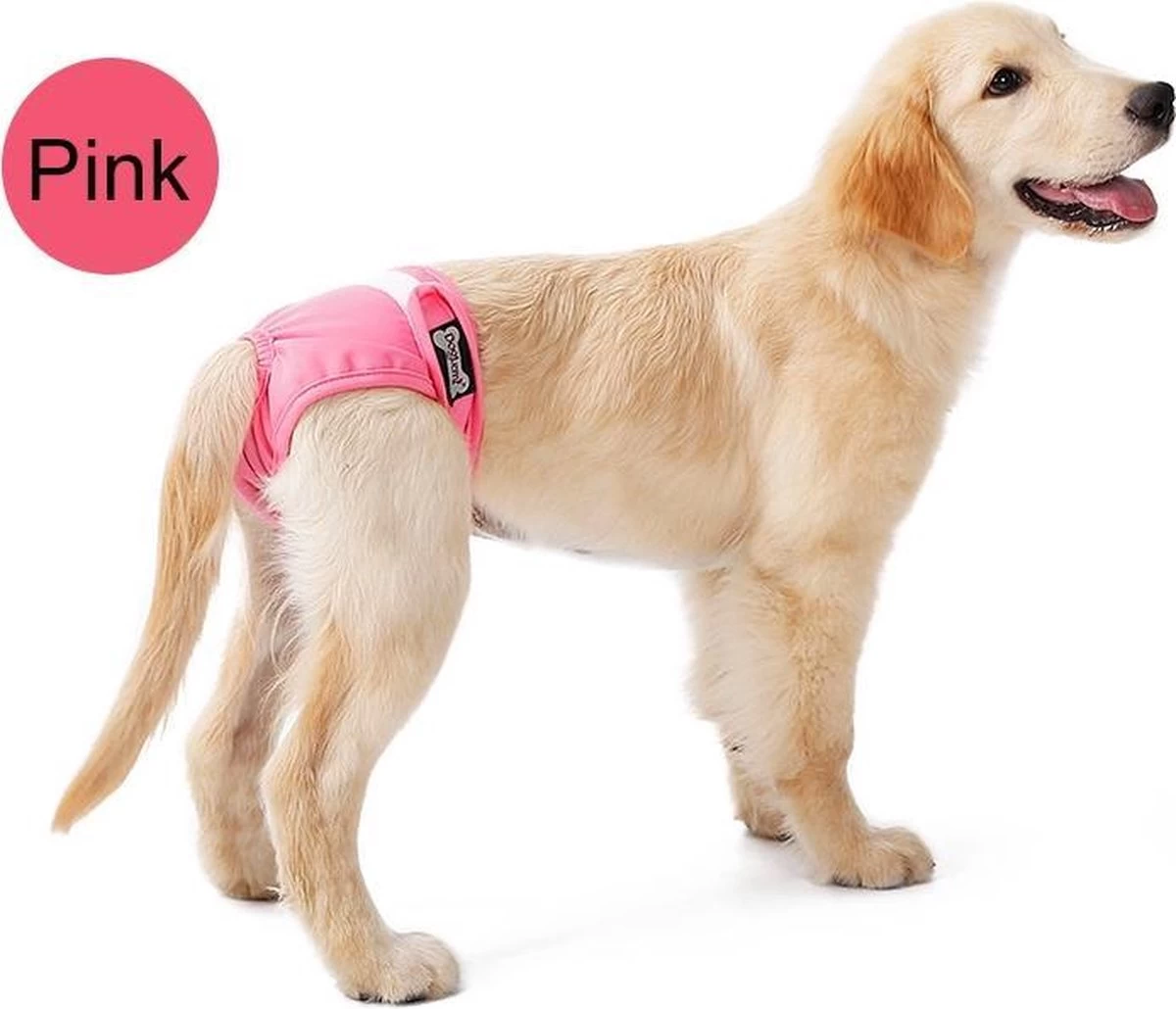 Loopsheidbroekje Hond - Roze - Maat S - Hondenbroekje - Loopsheid Teef - Hondenluier - Wasbaar - Afbeelding 6