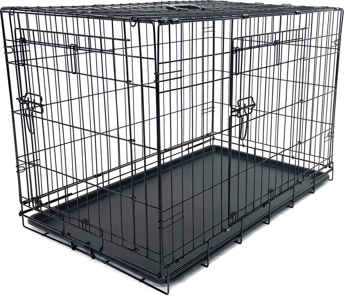 Adori Safety+ Bench Met 2 Deuren Grijs - Hondenbench - 75x46x53 Cm - Afbeelding 9