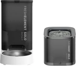 PETKIT® Eversweet SOLO + Element SOLO ZWART – Drinkfontein Kat – Automatische Voerbak Kat – Met App