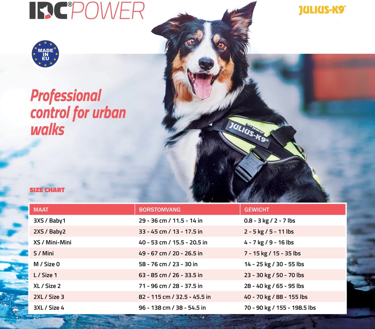 Julius K9 Julius-K9 IDC®Powertuig, S - Mini, Neon - Afbeelding 3