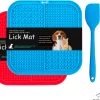 The Pets Supplier - Likmat Voor Hond - 2 Siliconen Likmatten Met 1 Spatel - Slowfeeder - Voermat