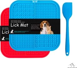 The Pets Supplier - Likmat Voor Hond - 2 Siliconen Likmatten Met 1 Spatel - Slowfeeder - Voermat