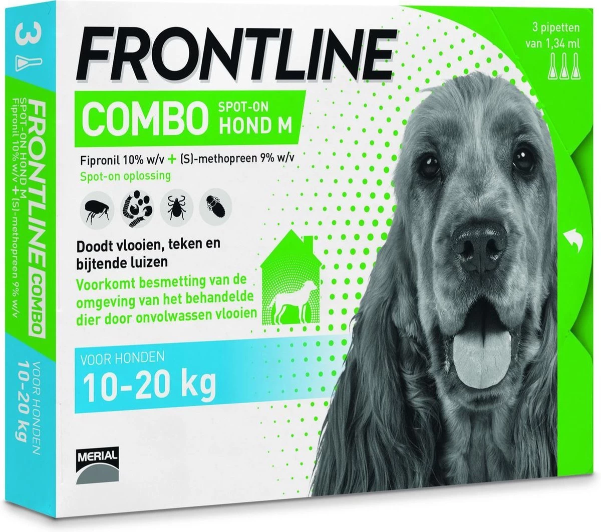 Frontline Combo - M: Van 10 Tot 20 Kg - Anti Vlooienmiddel En Tekenmiddel - Hond - 3 Pipetten - Afbeelding 8