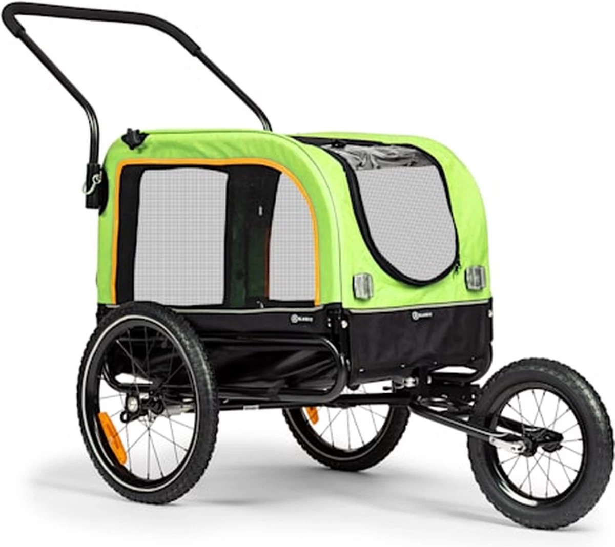 Klarfit Corgi 2-in-1 Hondenaanhanger & Hondenbuggy - Hondenfietskar Geschikt Voor Alle Fietsen Met 26-28" Banden - Voor Kleine Tot Middelgrote Honden