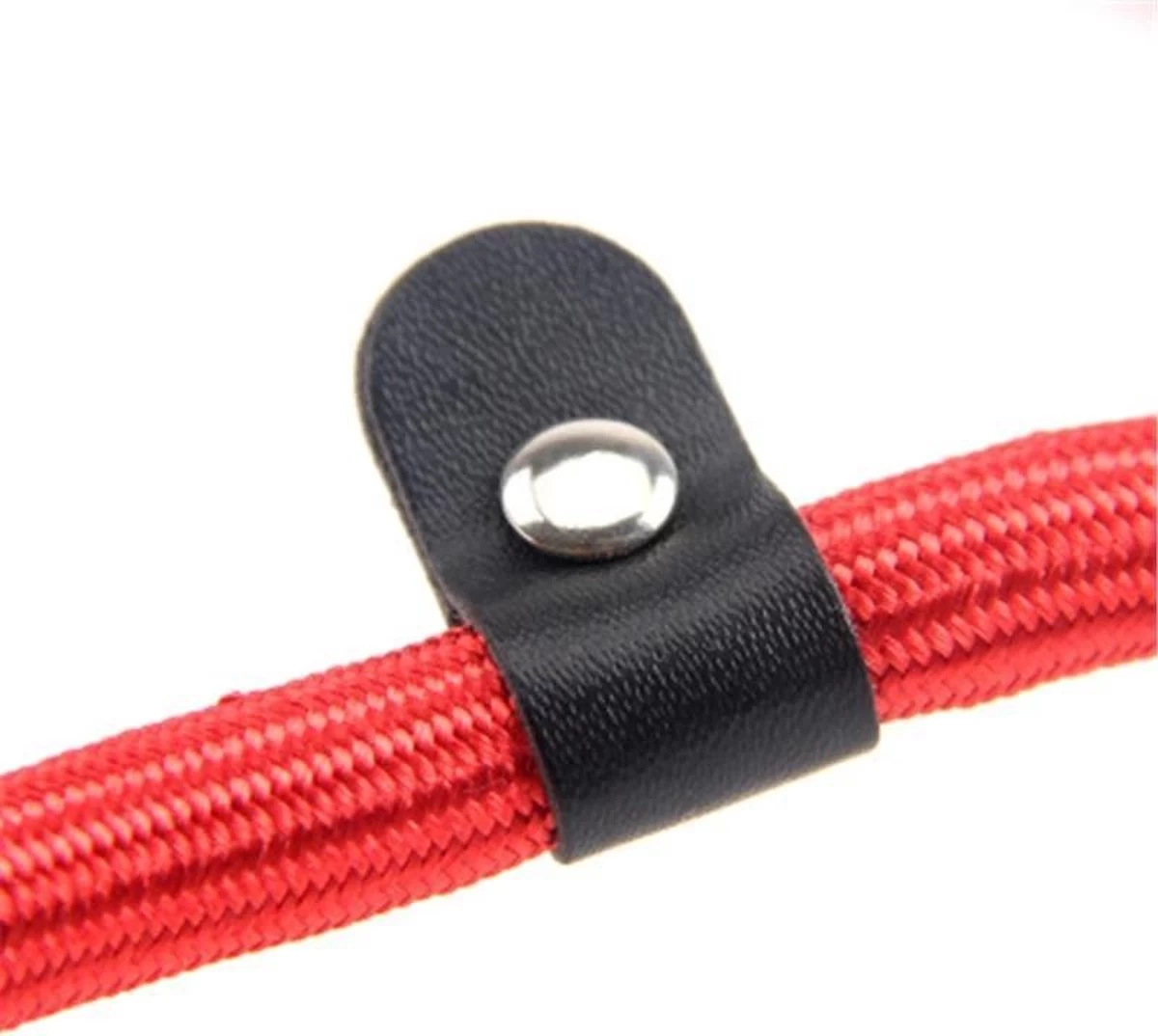 LOUZIR Cesar Millan Sliplijn Met Stop - Hondenriem - Rood - 130 Cm - Afbeelding 4