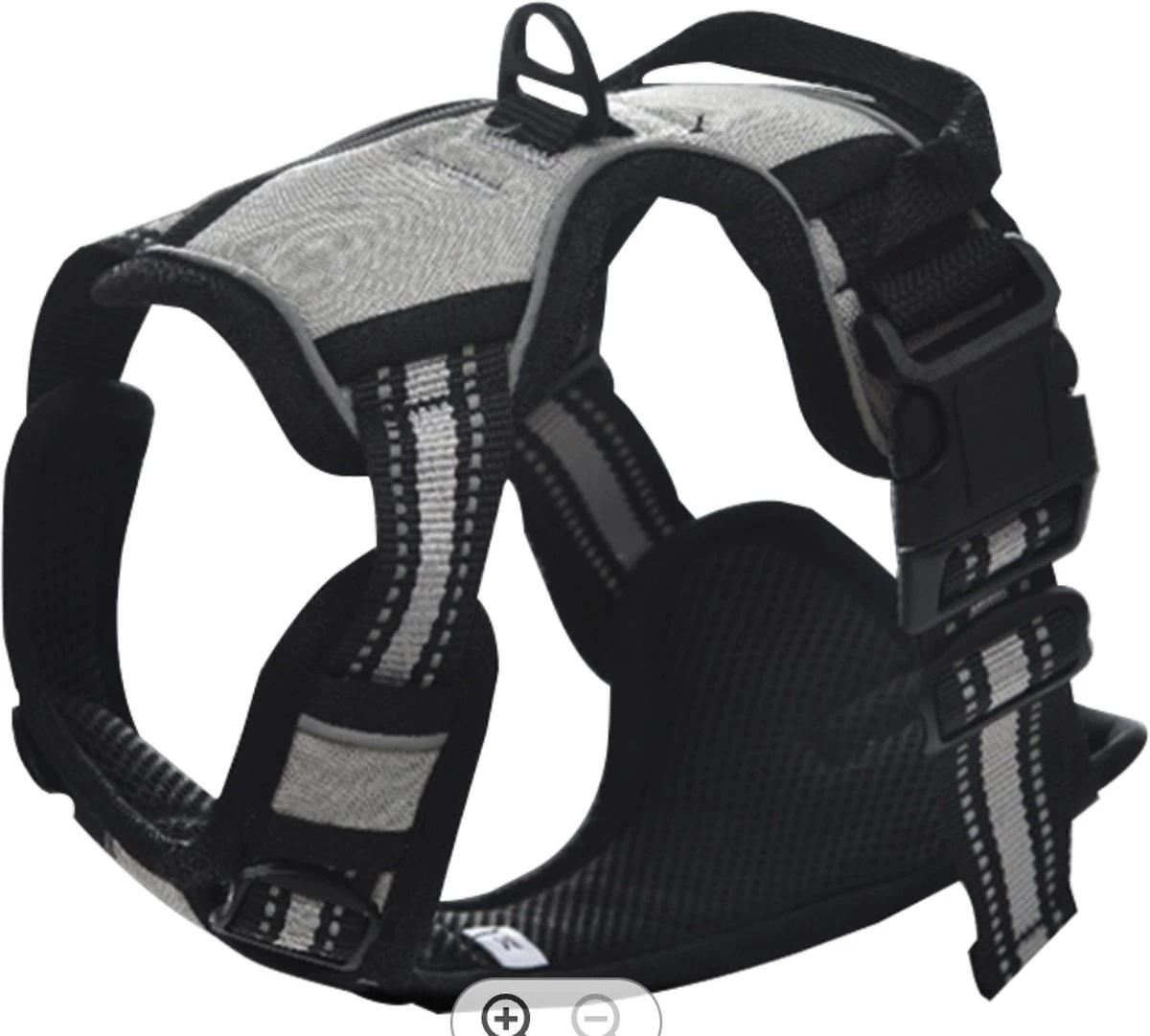 Mister Mill Hondentuigje 2x Klikgesp Maat XL Grijs - Anti-Trek Tuig Hondenharnas - Y Tuig Hond Reflecterend - Afbeelding 8