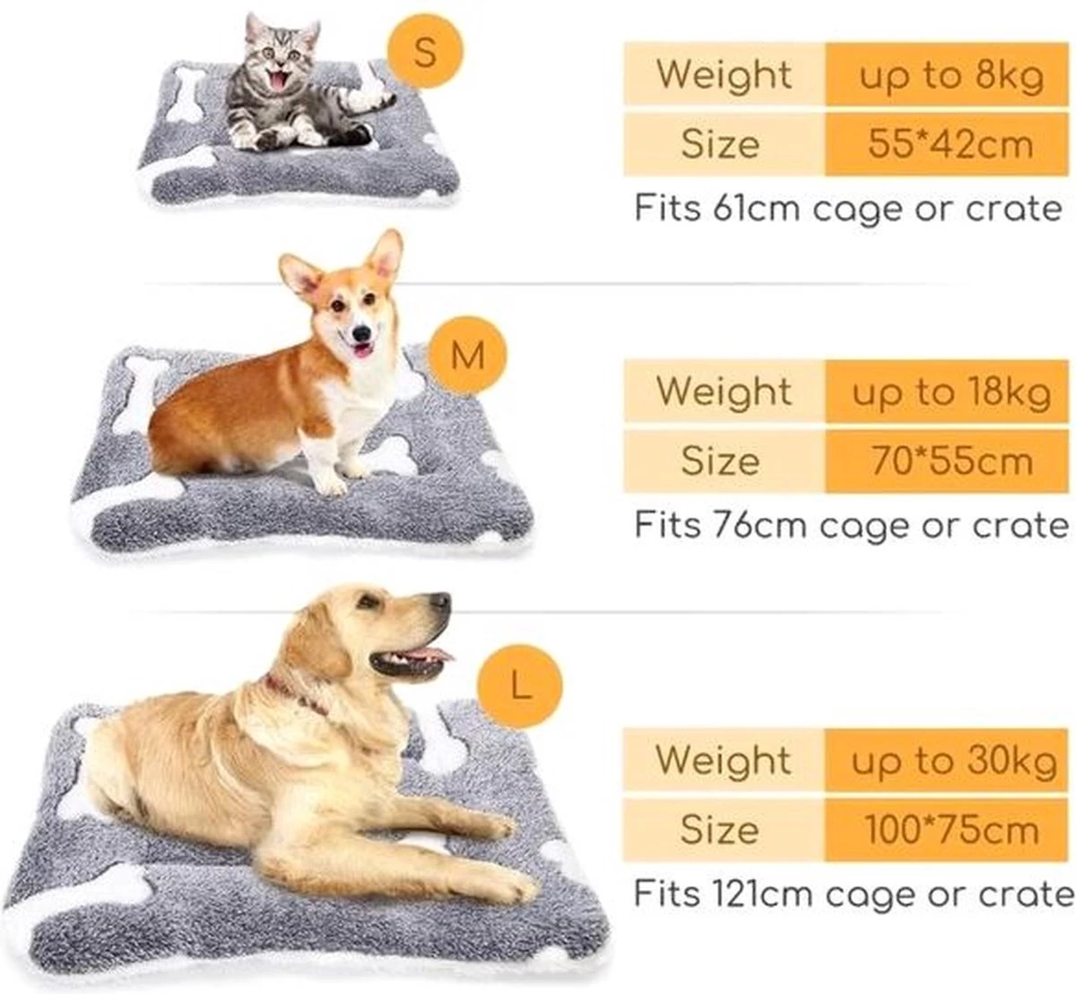 Nobleza Benchkussen - Dierenkussen - Hondenkussen - Kattenkussen - Benchmat - Dierenmat - Hondenmat - Kattenmat - Grijs - Maat S - Afbeelding 7