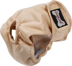 Loopsheidbroekje Hond - Beige - Maat S - Hondenbroekje - Hondenluier - Loopsheid Teef - Wasbaar