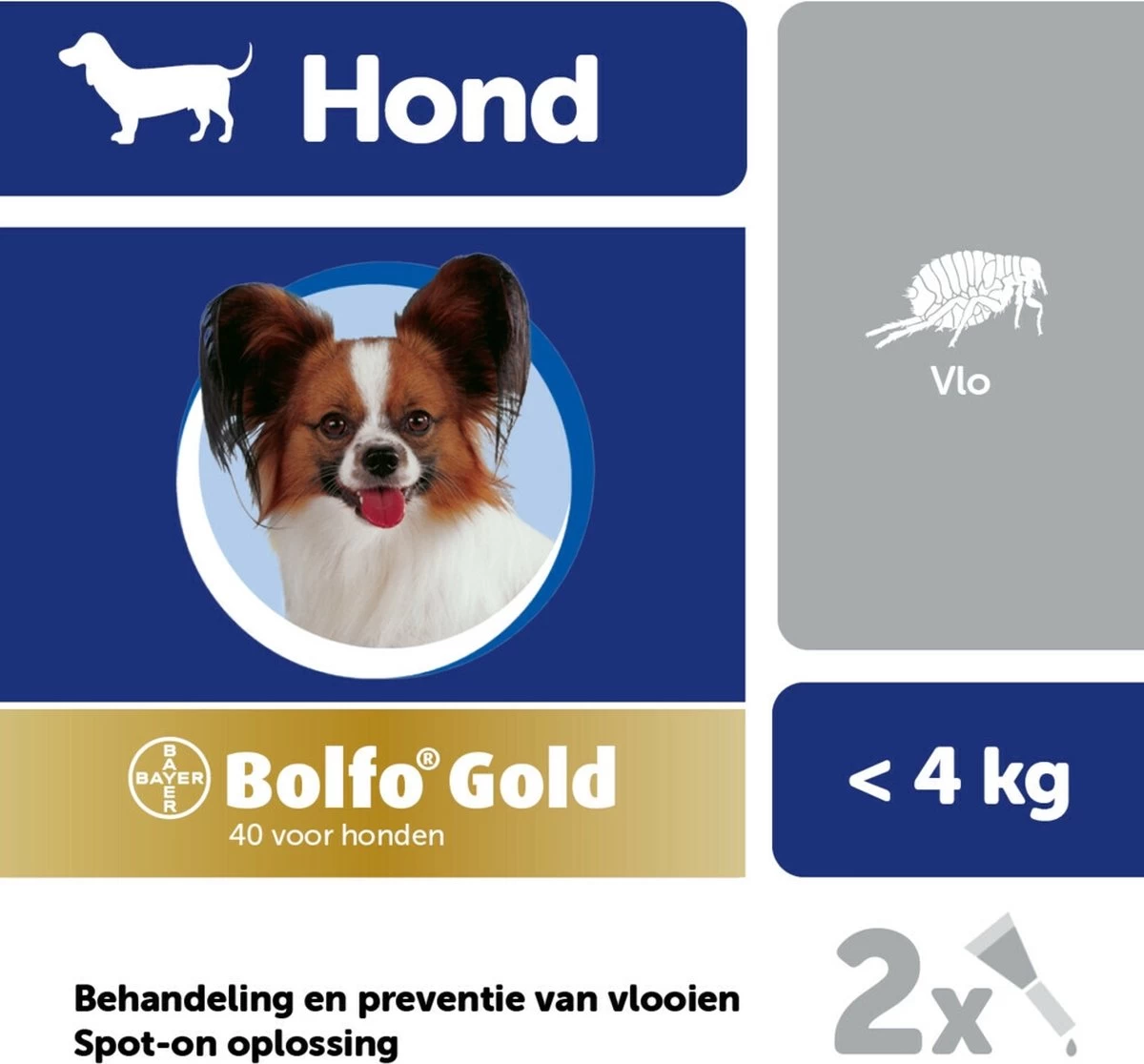Bayer Bolfo Gold 40 Anti Vlooienmiddel - Hond - 0 Tot 4 Kg - 2 Pipetten - Afbeelding 3