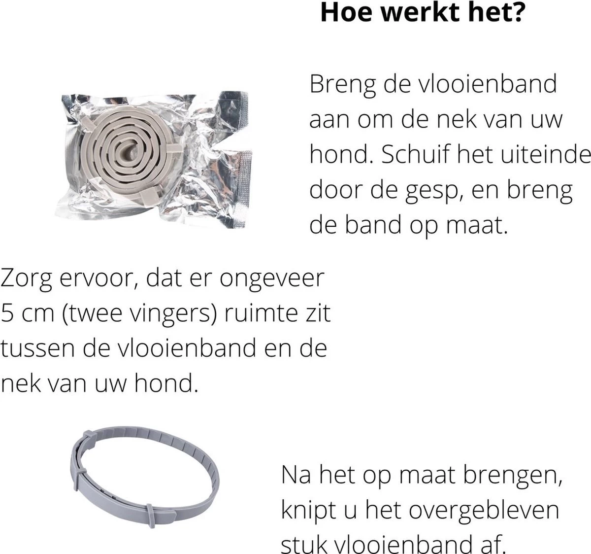 Merkloos Vlooienband Hond | Vlooien | Luizen | Teken | Mijten | 8 Maanden Bescherming | Honden - Afbeelding 7