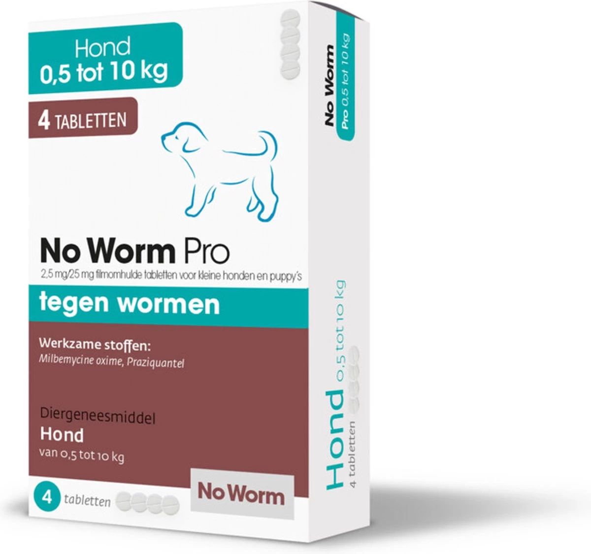 Emax Exil No Worm Pro - Kleine Hond - 4 Tabletten